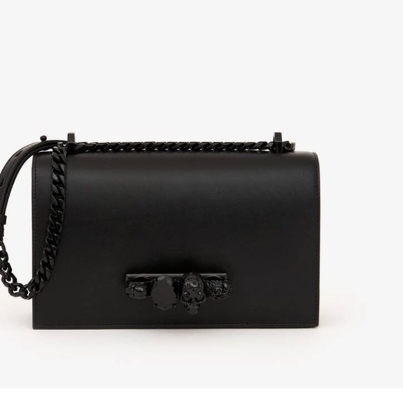 Authentic Alexander McQueen: Women's Jewelled Satchel in Black - Picture 3 of 3